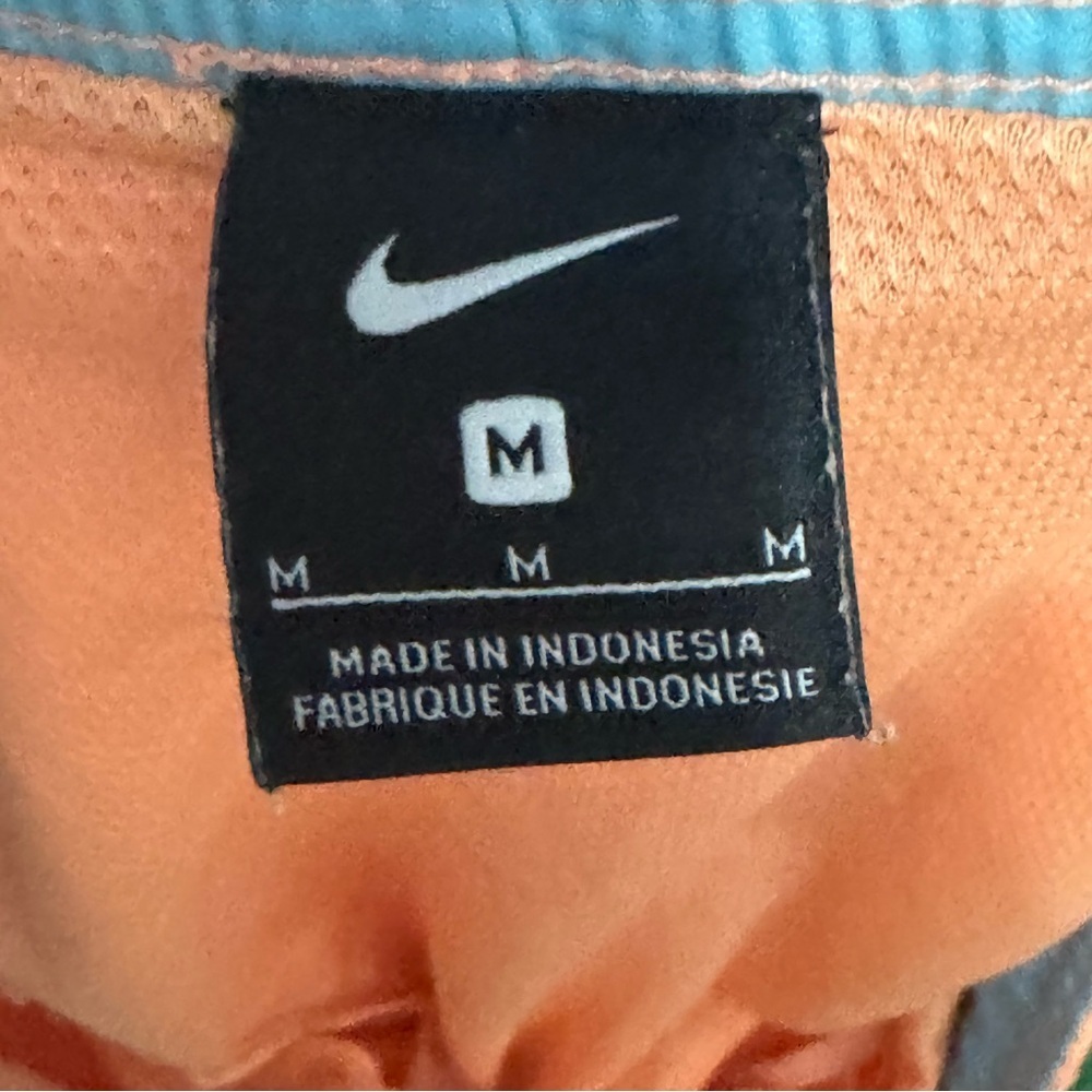 Nike peach color Swim Shorts with Blue Accents - Picture 4 of 4
